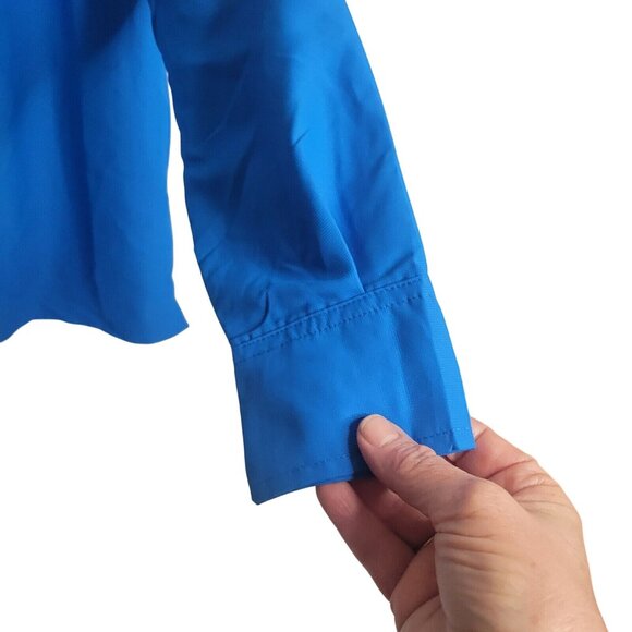 UV Skins SPF 50+ Sunwear Button-Up Shirt M Blue Lightweight & Roll-Up Sleeves - Picture 3 of 12